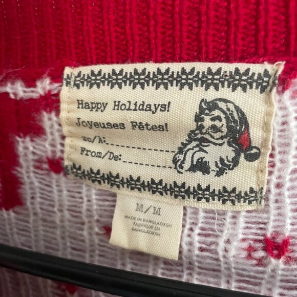 Red Reindeer Knit Holiday Sweater – With Jingle Bells - Picture 4 of 7